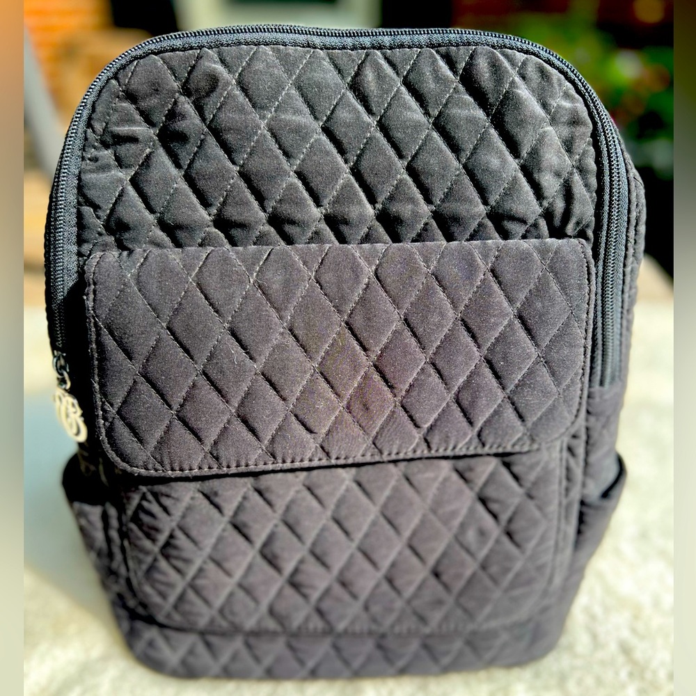 Vera Bradley Black Microfiber Backpack